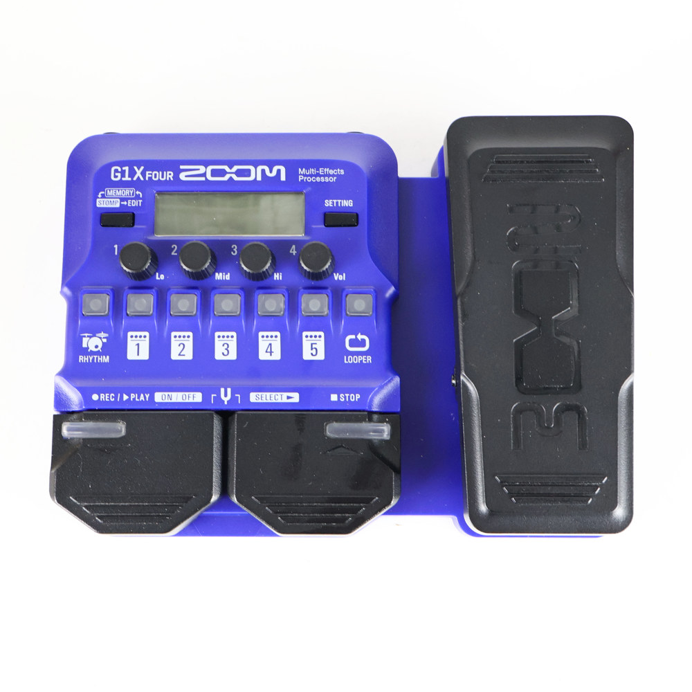 【中古】 ギターマルチエフェクター ZOOM G1X FOUR 限定カラーブルー