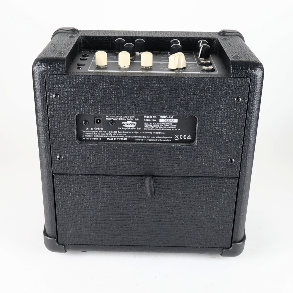 【中古】 ギターアンプ VOX MINI5 Rhythm リズム機能付きコンパクトアンプ ボックス 背面