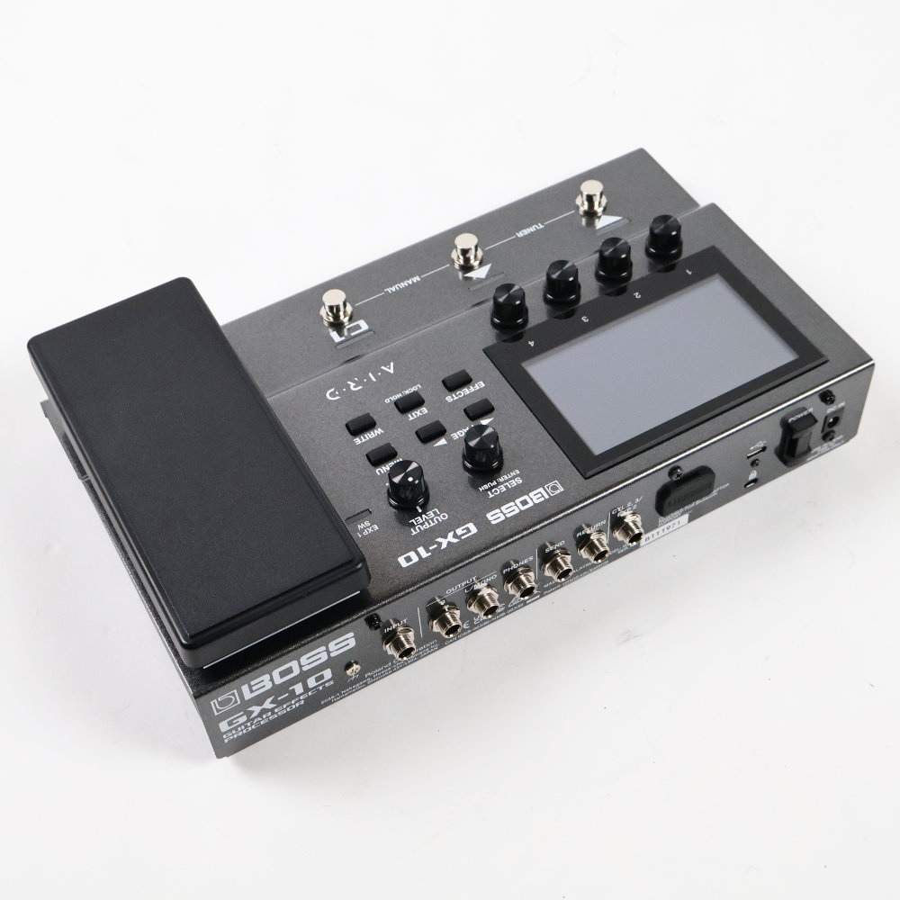 【中古】 マルチエフェクター BOSS GX-10 Guitar Effects Processor ボス GX10 本体画像 斜め 