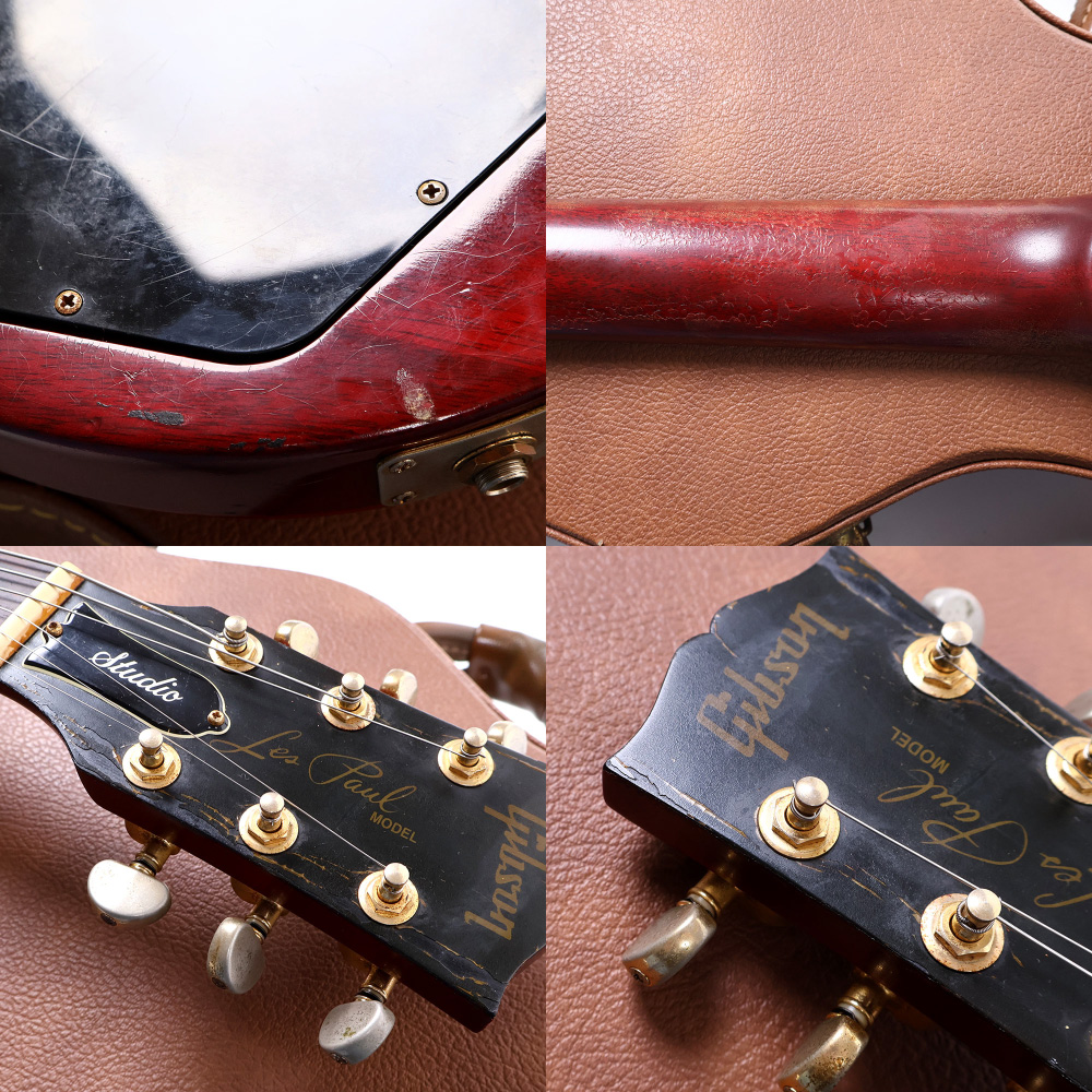 【中古】 エレキギター Gibson Les Paul Studio Wine Red Gold Hardware 2000年製 塗装傷みあり プレイヤーズコンディション ギブソン レスポールスタジオ ゴールドパーツ 傷、打痕など