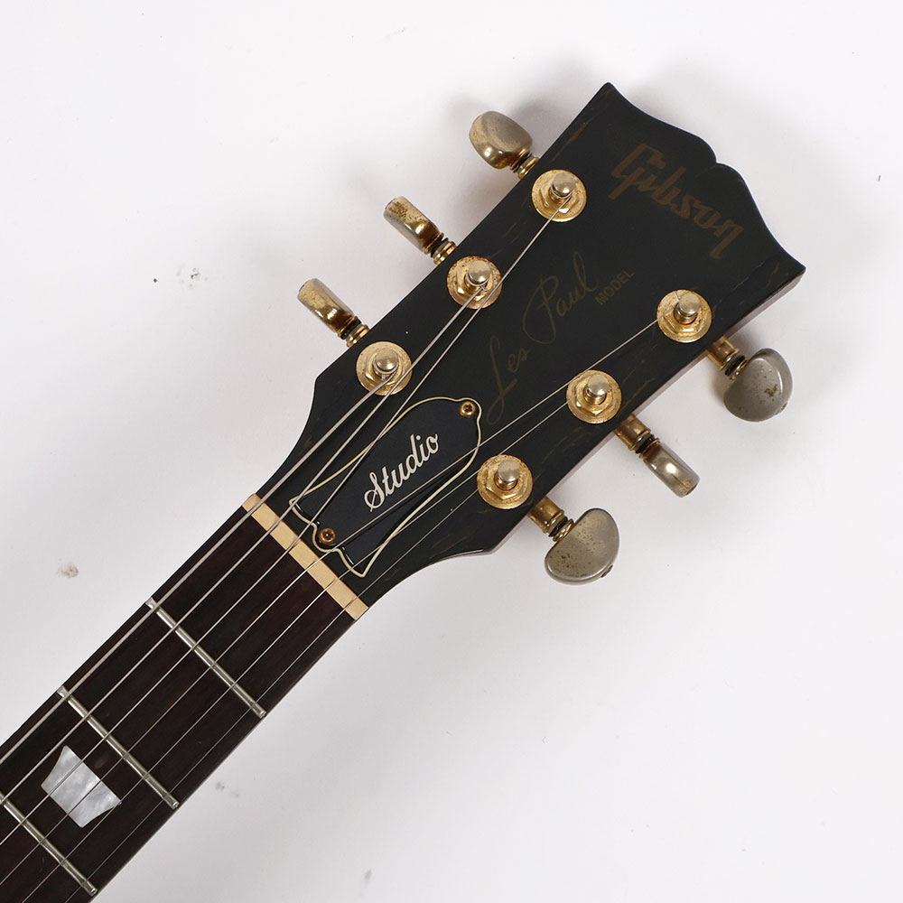 【中古】 エレキギター Gibson Les Paul Studio Wine Red Gold Hardware 2000年製 塗装傷みあり プレイヤーズコンディション ギブソン レスポールスタジオ ゴールドパーツ ヘッド