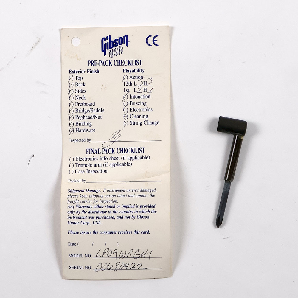 【中古】 エレキギター Gibson Les Paul Studio Wine Red Gold Hardware 2000年製 塗装傷みあり プレイヤーズコンディション ギブソン レスポールスタジオ ゴールドパーツ 付属品