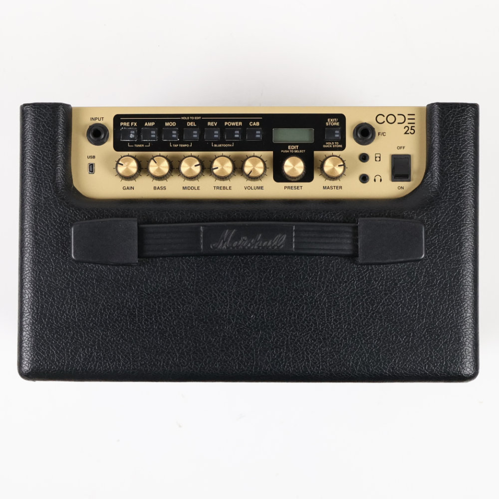 【中古】 マーシャル MARSHALL CODE25 フルモデリング 小型ギターアンプ コンボ 上面