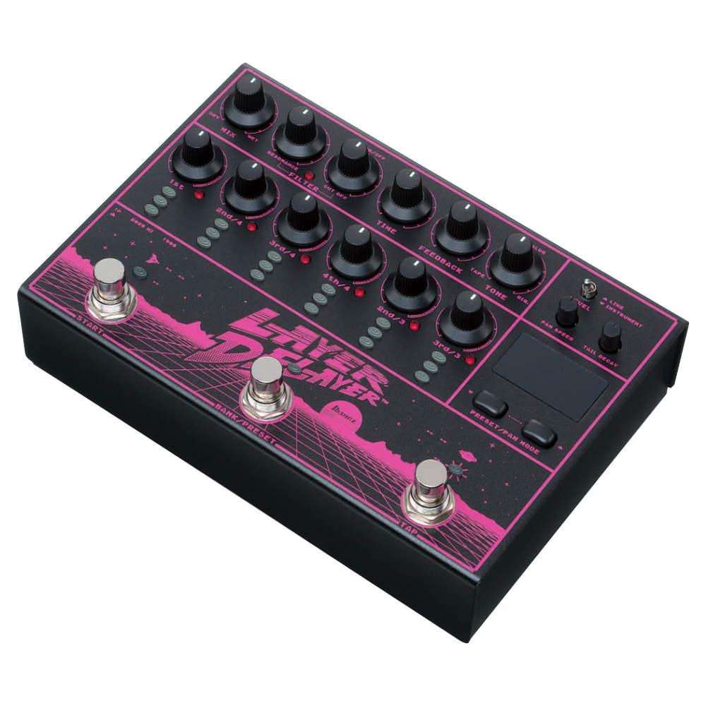 IBANEZ アイバニーズ LD303 Layer Delayer レイヤーディレイヤー 多機能ディレイ ギターエフェクター 右斜めアングル画像