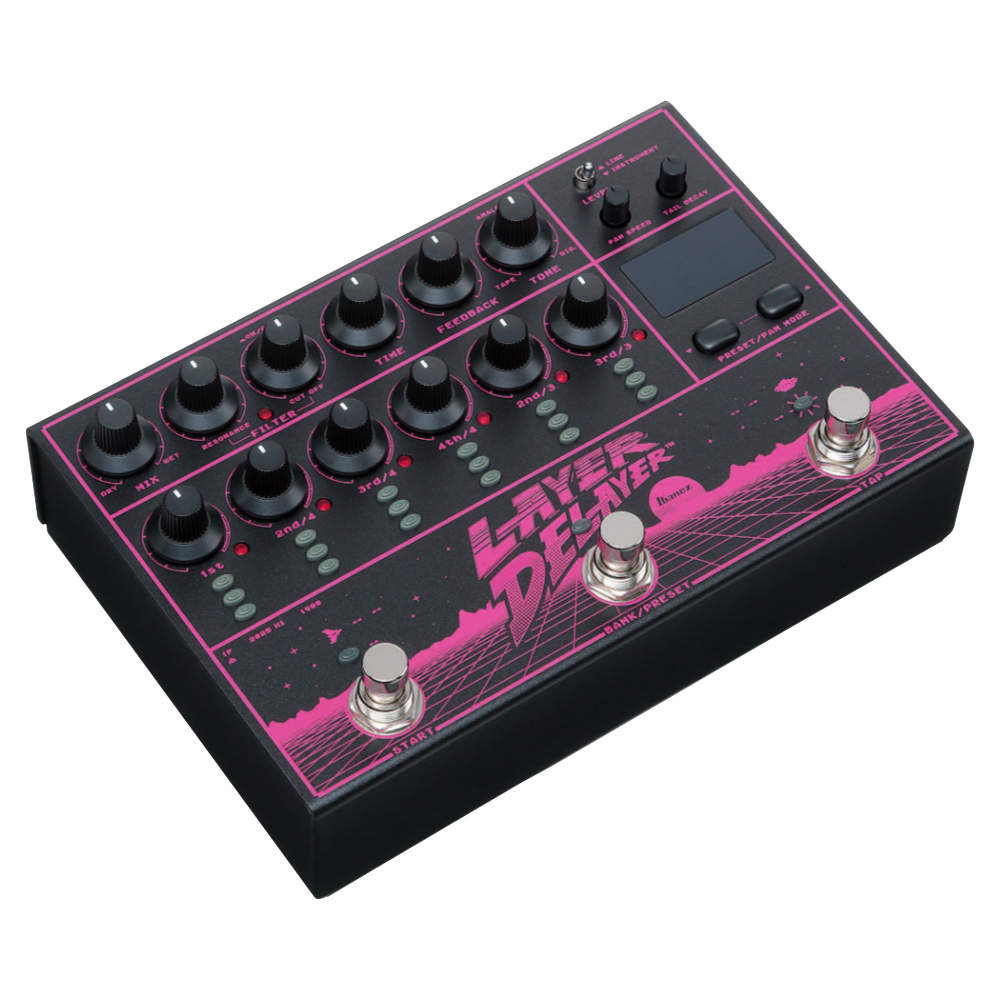 IBANEZ アイバニーズ LD303 Layer Delayer レイヤーディレイヤー 多機能ディレイ ギターエフェクター 左斜めアングル画像