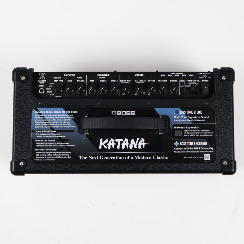 【中古】 ギターアンプ ヘッド BOSS KTN-HEAD 3 KATANA-HEAD GEN 3 カタナアンプ 第三世代 練習用スピーカー搭載 上面