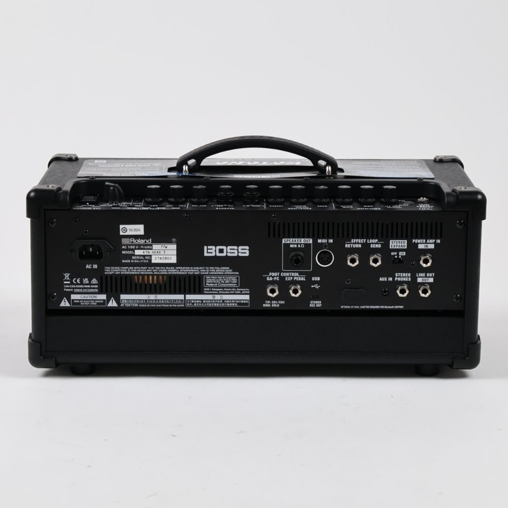 【中古】 ギターアンプ ヘッド BOSS KTN-HEAD 3 KATANA-HEAD GEN 3 カタナアンプ 第三世代 練習用スピーカー搭載 背面