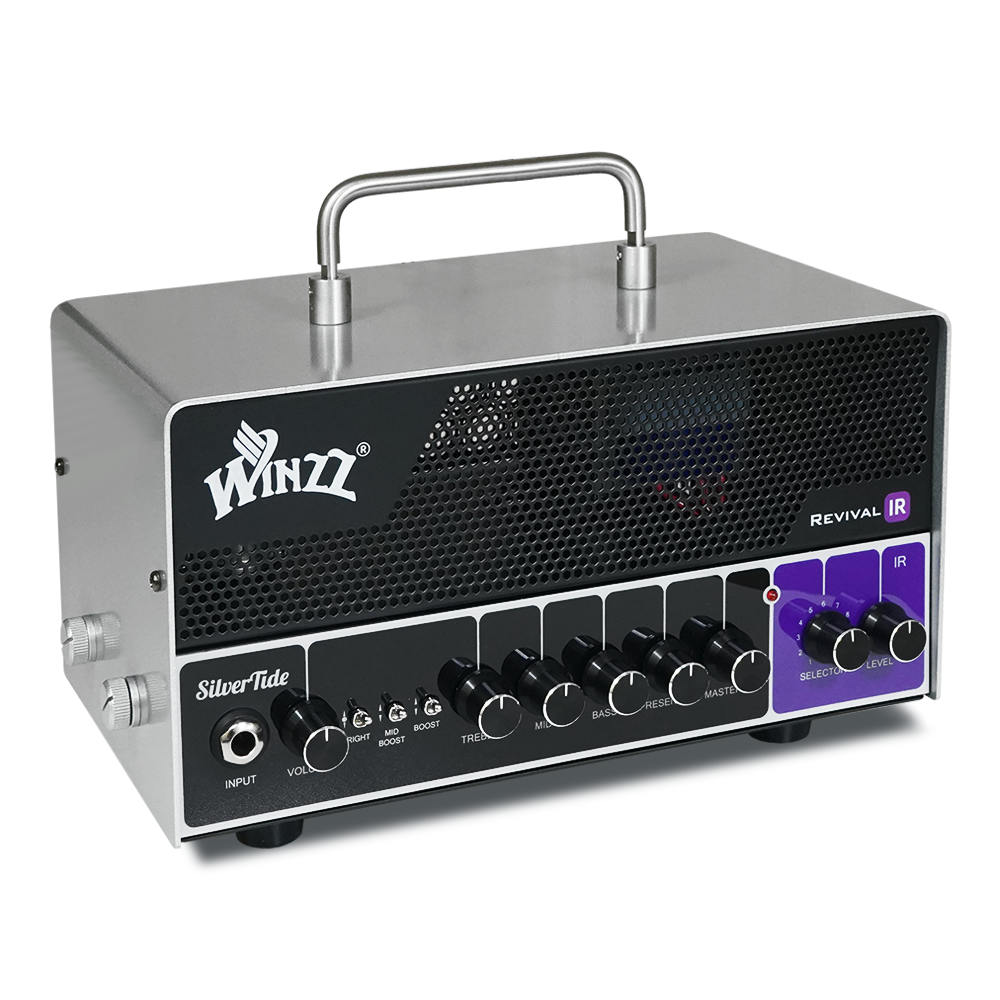 Winzz Guitars ウィンズギターズ Revival IR SilverTide ギターアンプヘッド 斜めアングル画像