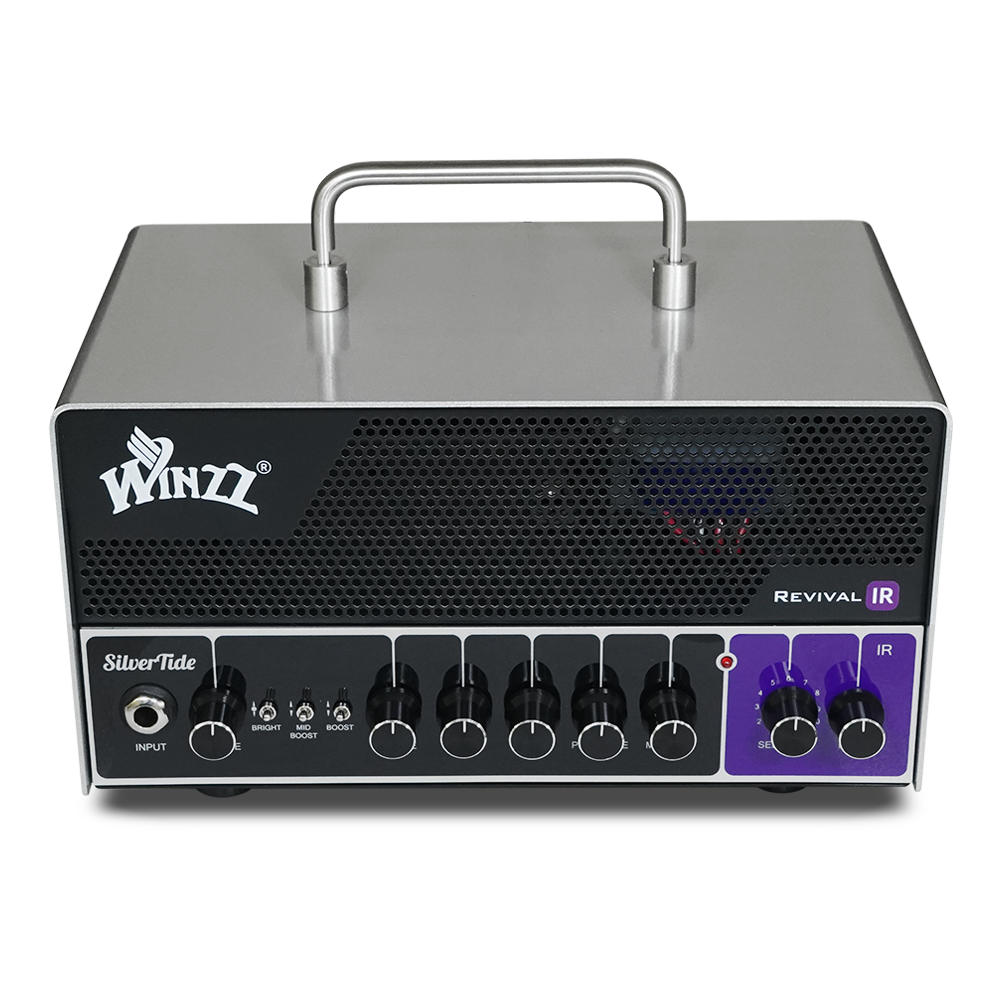 Winzz Guitars ウィンズギターズ Revival IR SilverTide ギターアンプヘッド トップ斜めアングル画像