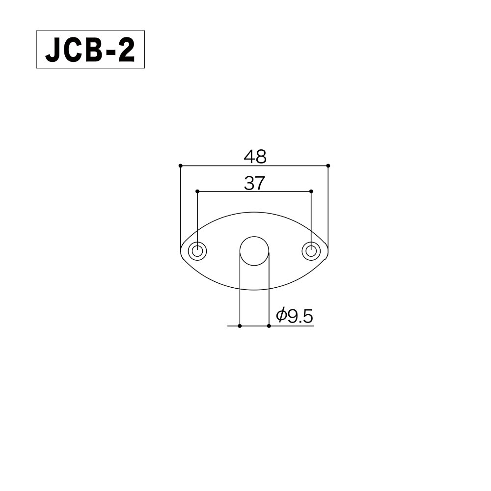 GOTOH JCB-2 B ジャックプレート ブラック サイズ詳細