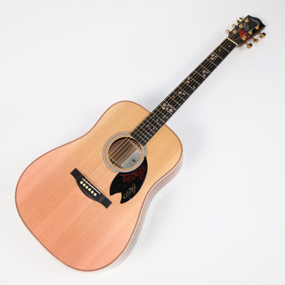 【中古】 アコースティックギター Headway HD-SAKURA’22 SF，S-ESU/ATB LSPGR(Light Sakura Pink Gradation)  2022年製 ヘッドウェイ 厳選されたシトカスプルース材 詳細画像