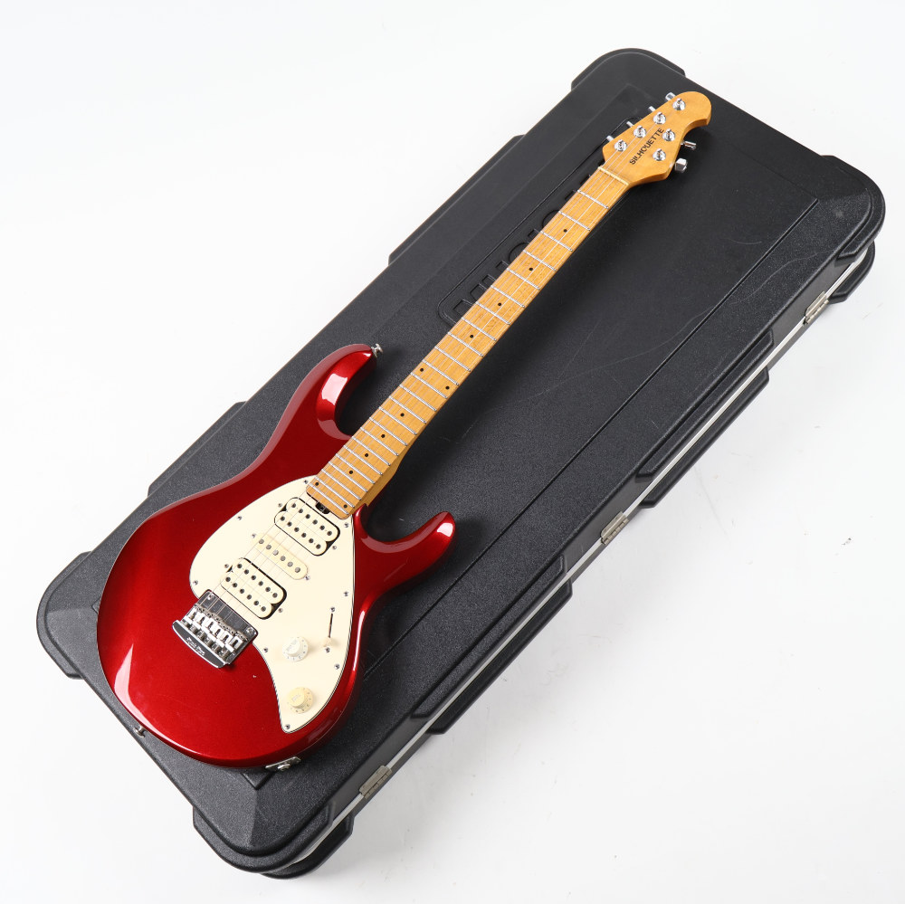 【中古】 Music Man ミュージックマン Silhouette HSH Candy Red Maple 2000年製 シルエット ハードテイル仕様 エレキギター