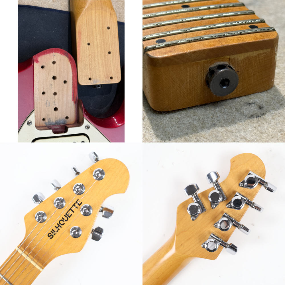 【中古】 Music Man ミュージックマン Silhouette HSH Candy Red Maple 2000年製 シルエット ハードテイル仕様 エレキギター 詳細画像