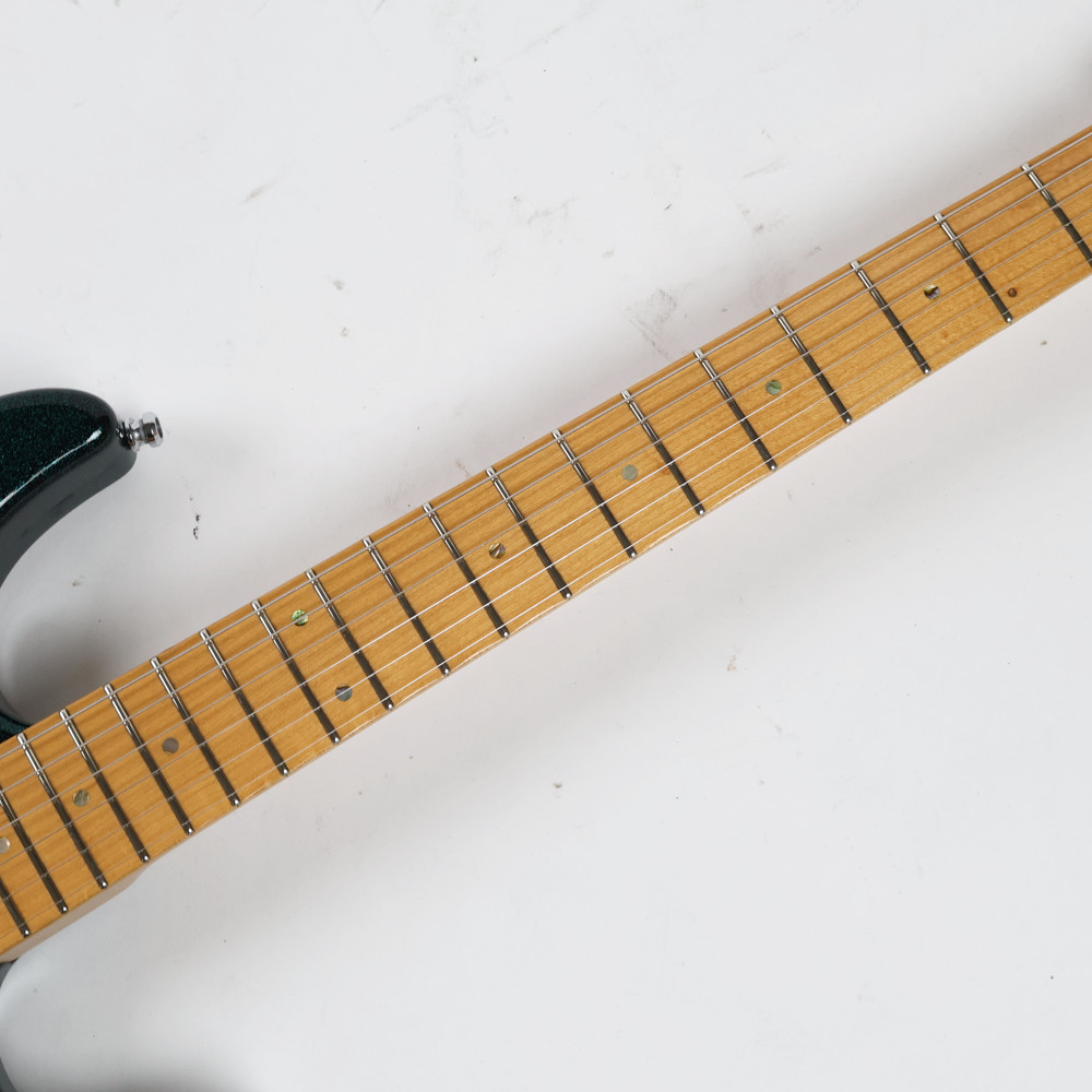 【中古】ESP SNAPPER-ALM FR Brass Blue 2010年製 エレキギター 指板