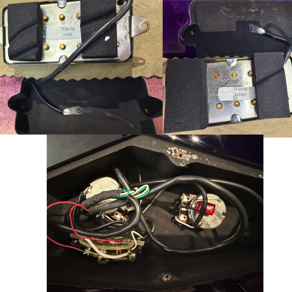 【中古】 7弦エレキギター ESP E-II SERIES M-II 7NT HS Purple Natural Fade Buckeye Burl Maple Top HIPSHOT FIXED ブリッジ搭載 2019年製 ピックアップ