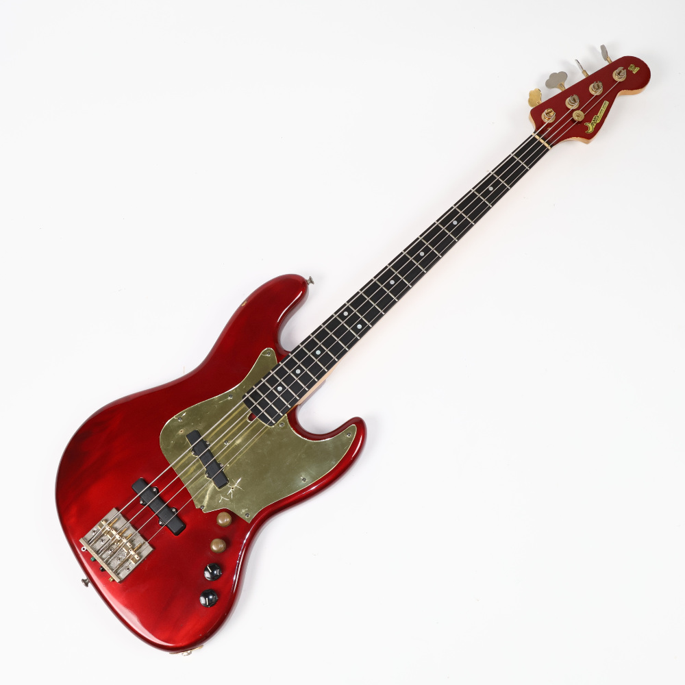 【中古】 エレキベース MOON JJ-4 Active シースルーレッド Bartolini ピックアップ、TBTプリアンプ搭載 ムーン 詳細画像