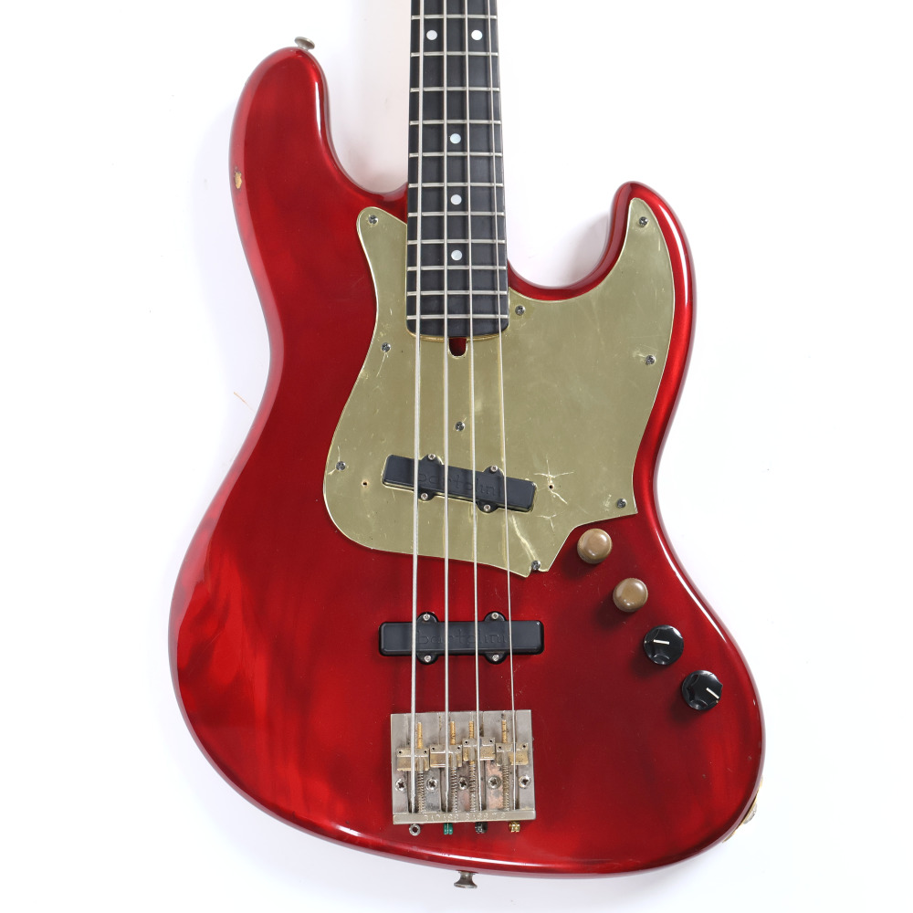 【中古】 エレキベース MOON JJ-4 Active シースルーレッド Bartolini ピックアップ、TBTプリアンプ搭載 ムーン 詳細画像