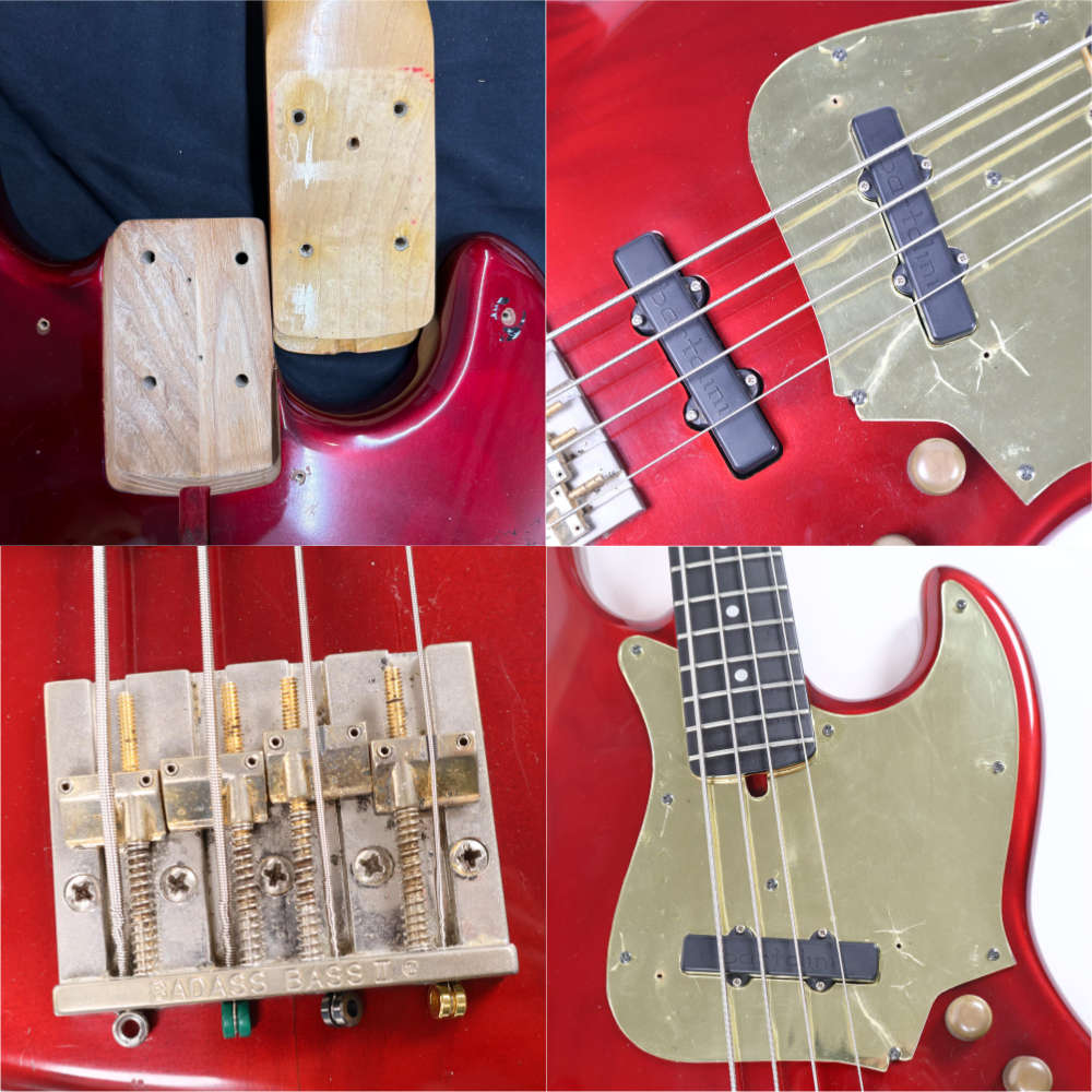 【中古】 エレキベース MOON JJ-4 Active シースルーレッド Bartolini ピックアップ、TBTプリアンプ搭載 ムーン 詳細画像