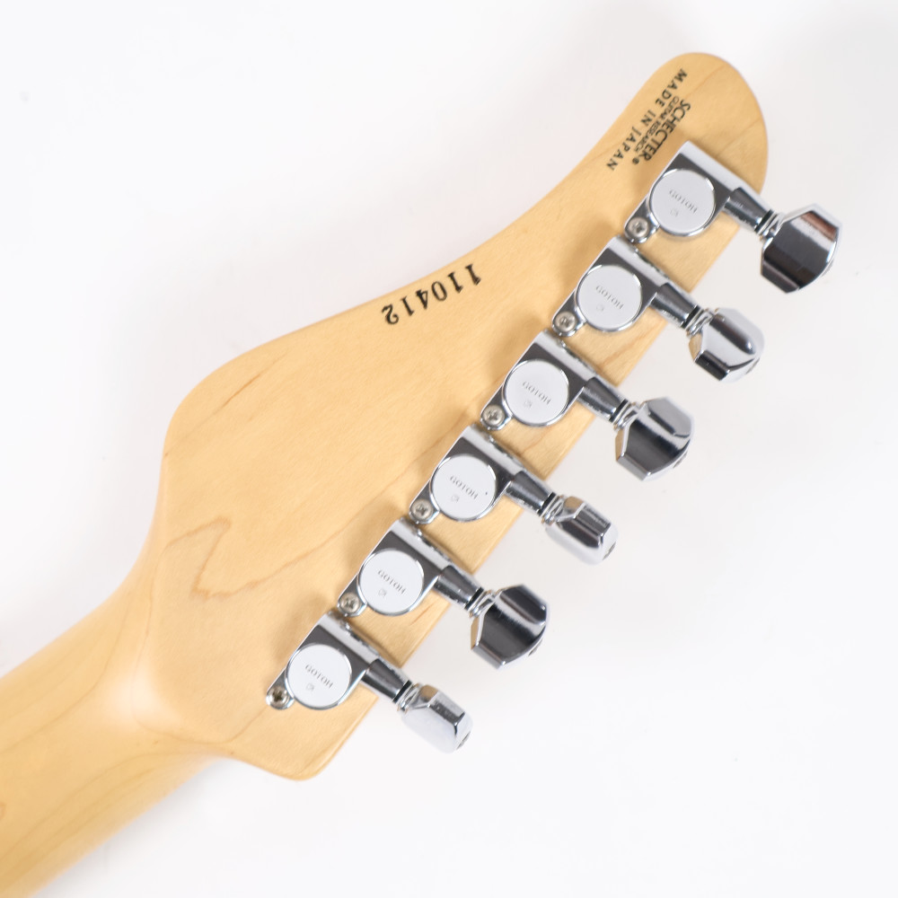 【中古】 エレキギター SCHECTER EX-V-24-STD-FRT AMB (Amber)  シェクター HSHピックアップ スワンプアッシュボディー 詳細画像