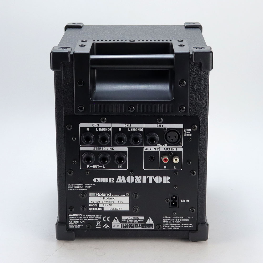 【中古】モニタースピーカー ROLAND CM-30 ポータブルミキシングモニター 裏面