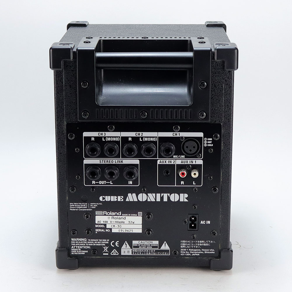 【中古】モニタースピーカー ROLAND CM-30 ポータブルミキシングモニター 裏面