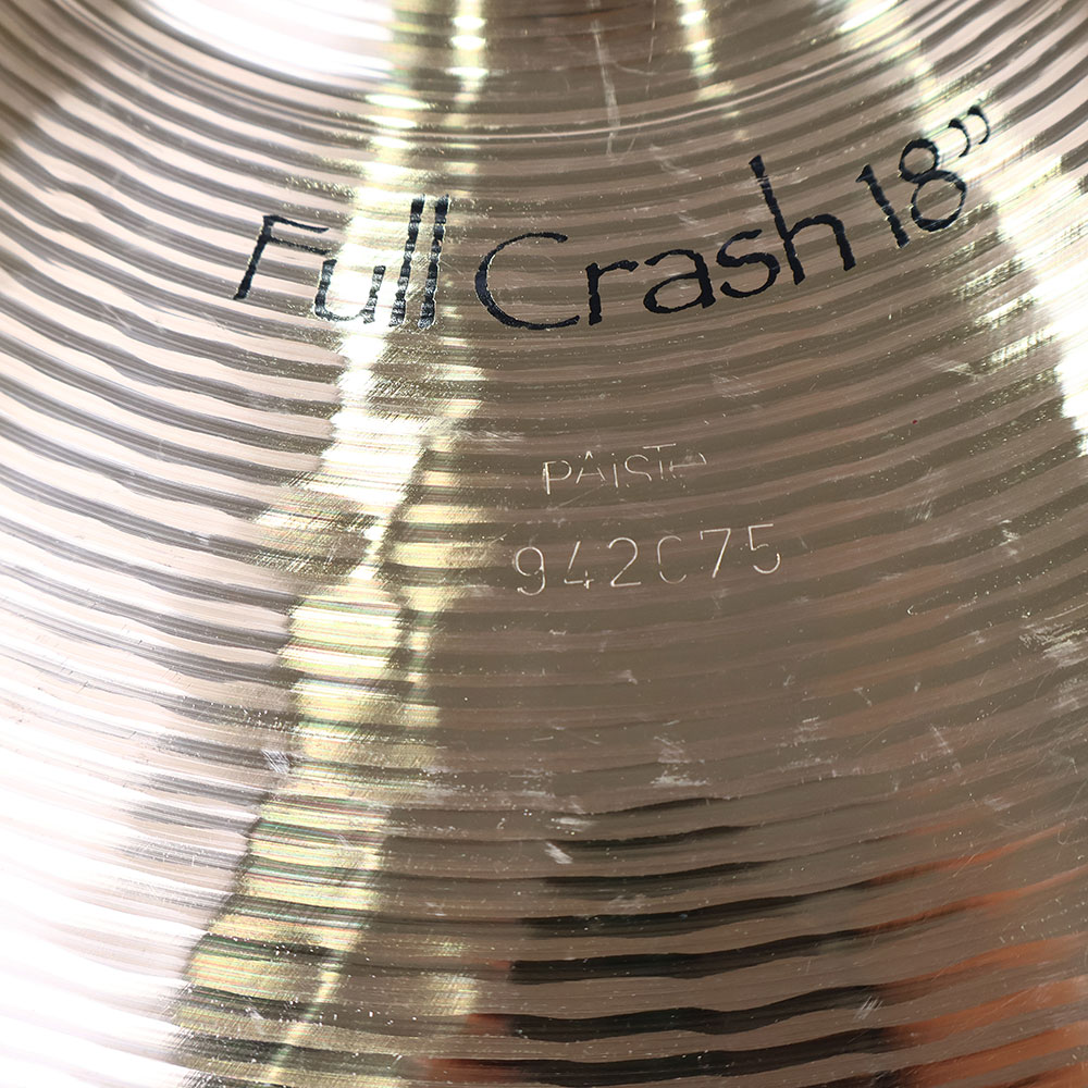 【中古】 クラッシュシンバル パイステ PAISTE Signature Full Crash 18インチ 刻印