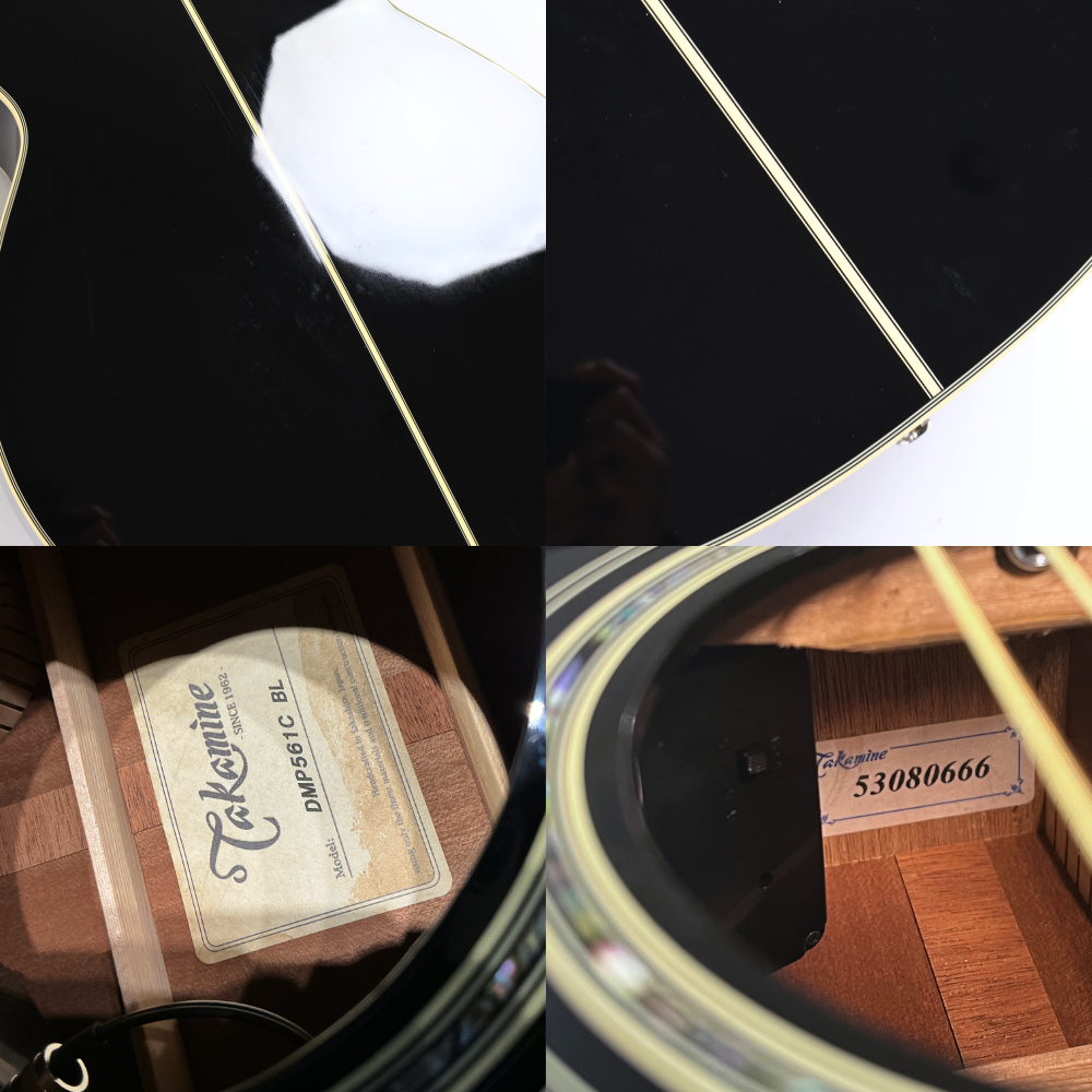 【中古】 アコースティックギター Takamine DMP561C BL タカミネ エレアコ CTP-4DX (DMP)プリアンプ搭載 ハードケース付き 傷