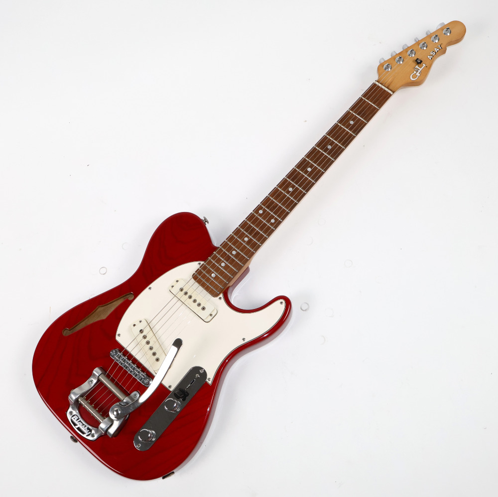 【中古】 エレキギター G&L ASAT Semi-Hollow with Bigsby Red 2000年製 US製 セミホロー ビグスビーブリッジ 詳細画像