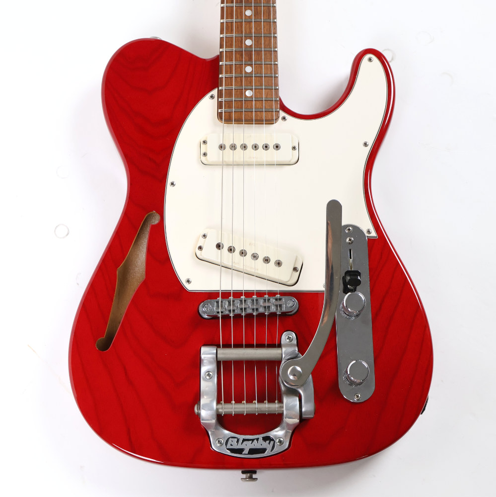 【中古】 エレキギター G&L ASAT Semi-Hollow with Bigsby Red 2000年製 US製 セミホロー ビグスビーブリッジ 詳細画像