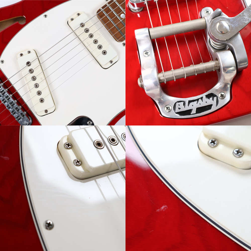 【中古】 エレキギター G&L ASAT Semi-Hollow with Bigsby Red 2000年製 US製 セミホロー ビグスビーブリッジ 詳細画像