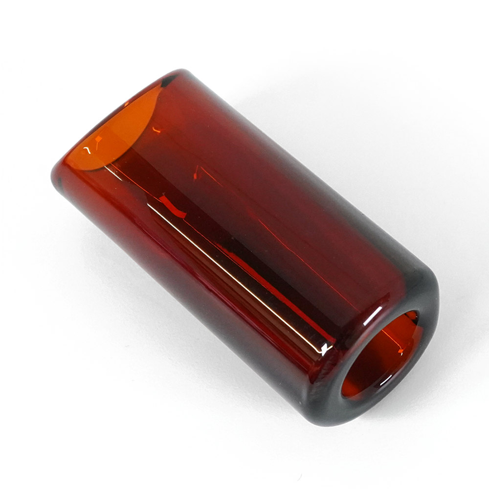 THE ROCK SLIDE ザロックスライド GRS-MA Moulded Glass Slide Amber Medium ガラス製 スライドバー 斜めアングル画像2