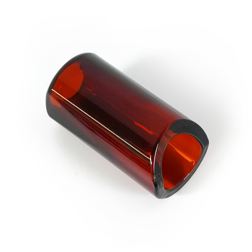 THE ROCK SLIDE ザロックスライド GRS-SA Moulded Glass Slide Amber Small ガラス製 スライドバー 斜めアングル画像1