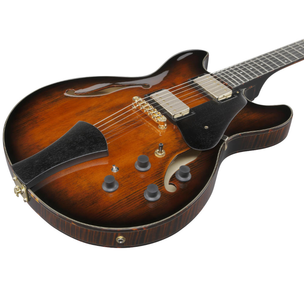 IBANEZ アイバニーズ ASH300-TBC ARTSTAR AS Full-Hollow Solid top Tobacco Brown エレキギター ボディ斜め画像