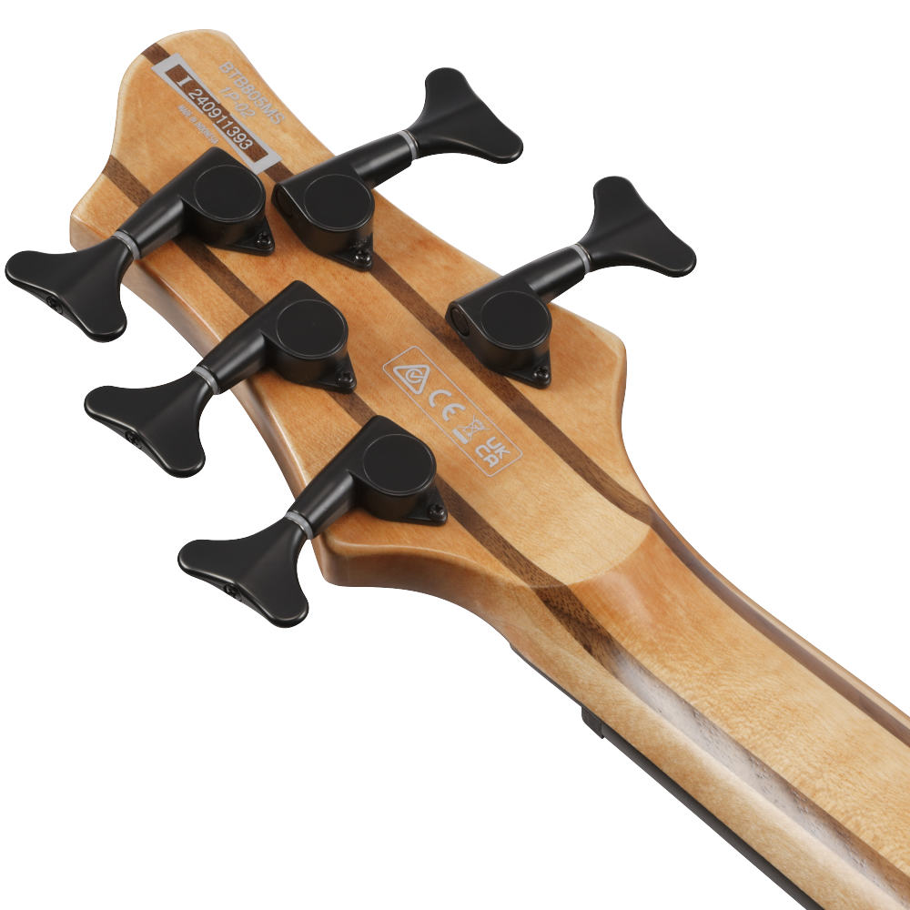 IBANEZ アイバニーズ BTB805MS-FNL BTB Boutique Bass w/Multi Scale Florid Natural Low Gloss 5弦エレキベース ヘッドバック画像