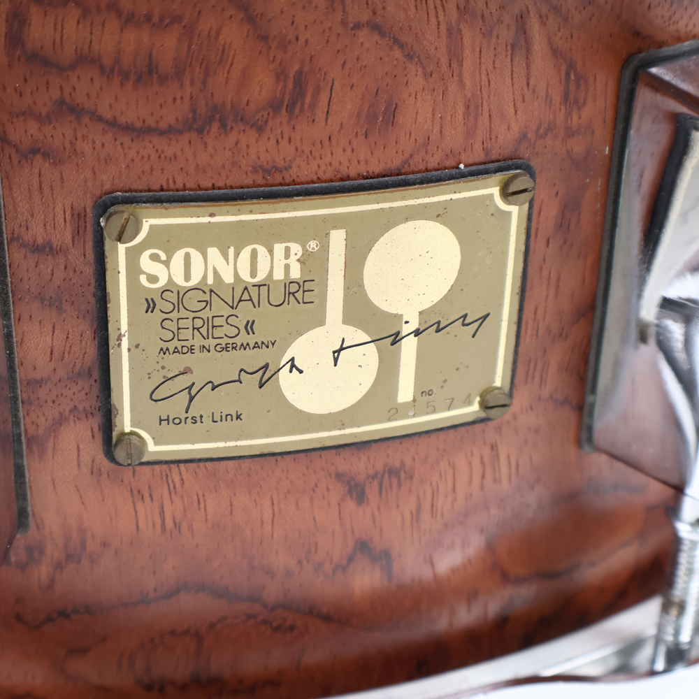 【中古】 スネアドラム ソナー SONOR HLD-581 Horst Link Signature 14x6.5 ロゴ