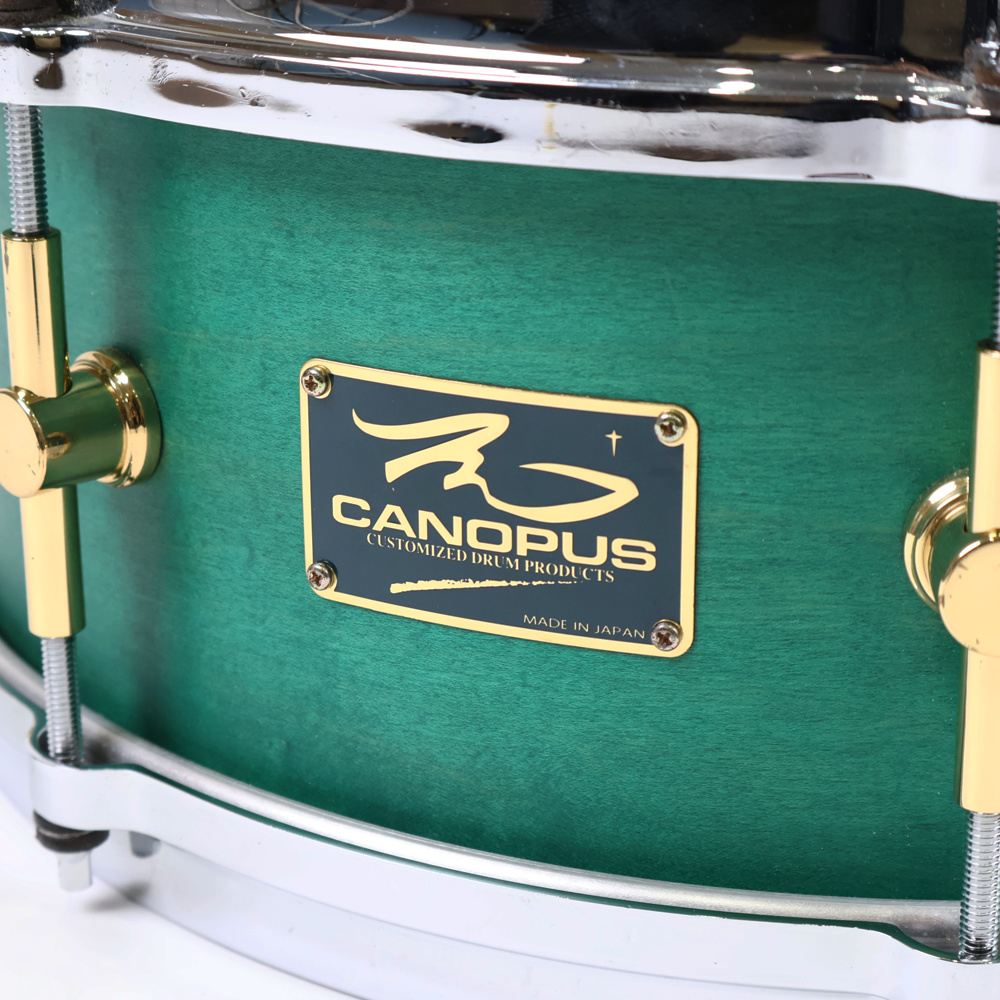 【中古】 スネアドラム カノウプス CANOPUS MO-1455 14x5.5 スネアドラム ロゴ