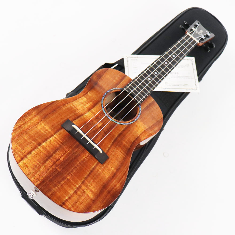 【中古】 ウクレレ ROMERO CREATIONS Romero Concert Premium Koa Low-Gセッティング ハワイアンコア コンサートウクレレ ロメロ