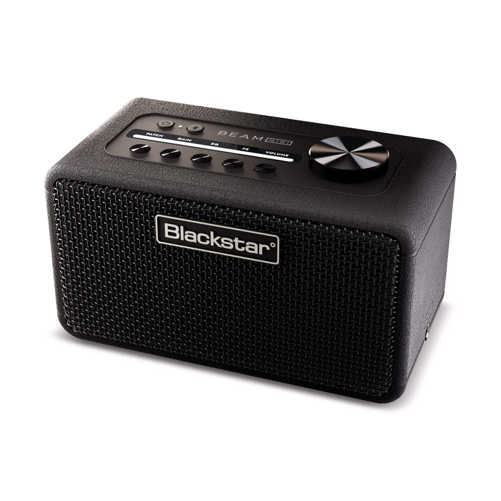 小型ギターアンプ Blackstar BEAM MINI Bluetoothスピーカーとして使用可能 アプリで操るミニアンプ ブラックスター ビームソロ 右斜めアングル画像