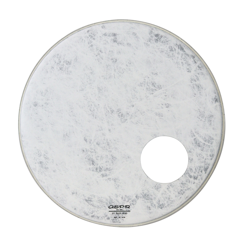 ASPR（アサプラ） JP20BF 下小ロゴのみ・ホールカット右下 20インチ バスドラムフロント用ヘッド
