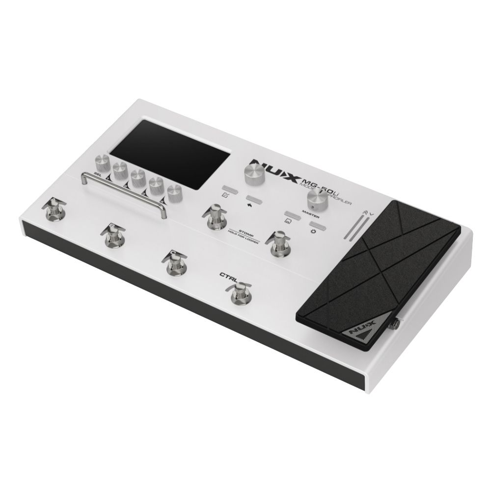 NUX ニューエックス MG-50Li Cloud White アンプモデラー マルチエフェクター 斜めアングル画像