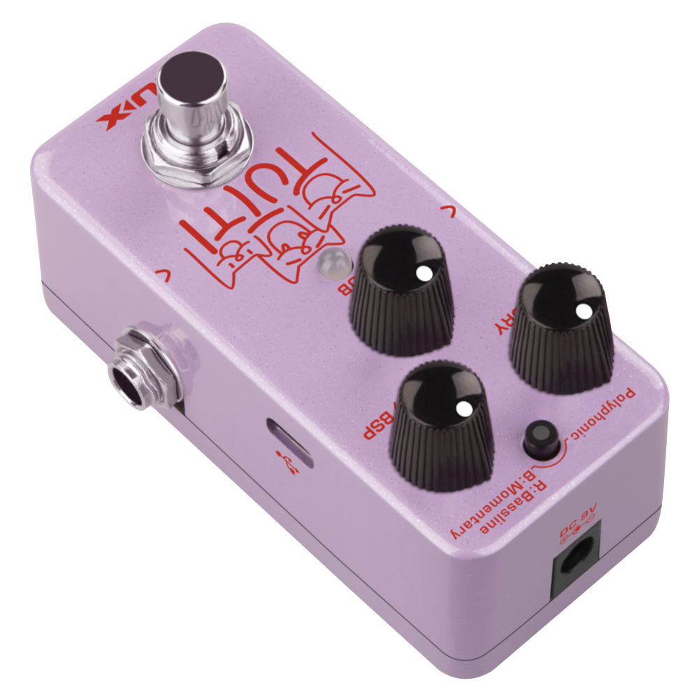NUX ニューエックス NPO-2 TUTTI Polyphonic Octave Pedal オクターバー ギターエフェクター リア斜めアングル画像