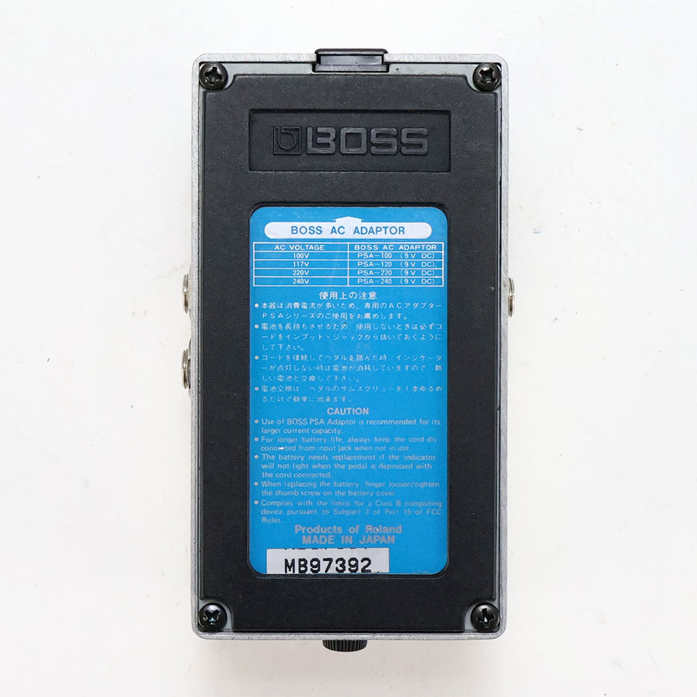 【中古】 デジタルディレイ エフェクター BOSS DD-3 Digtal Delay  MADE IN JAPAN ギターエフェクター ディレイ 裏面