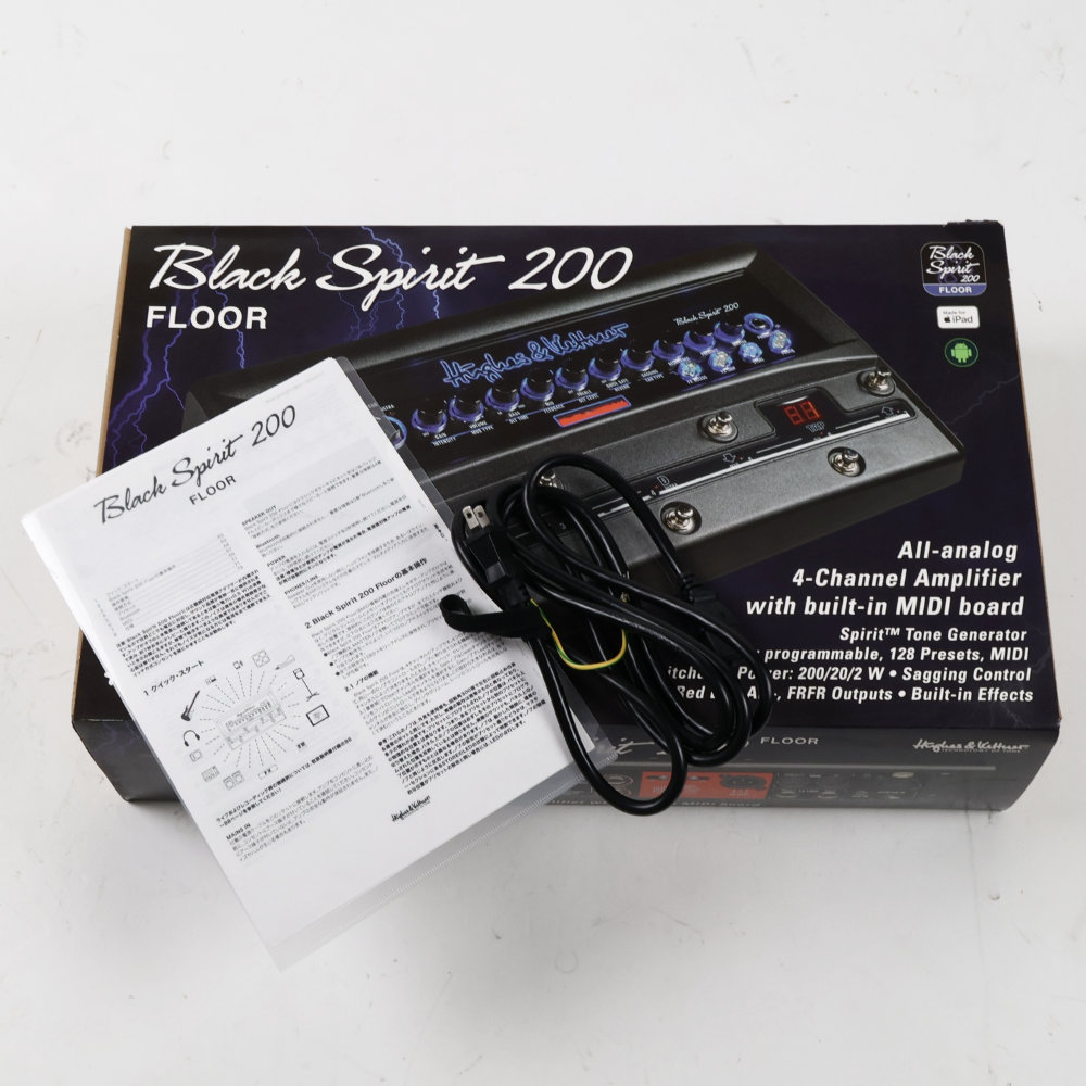 【中古】 フロアタイプアンプ Hughes&Kettner BLACK SPIRIT 200 Floor HUK-BS200/F 付属品