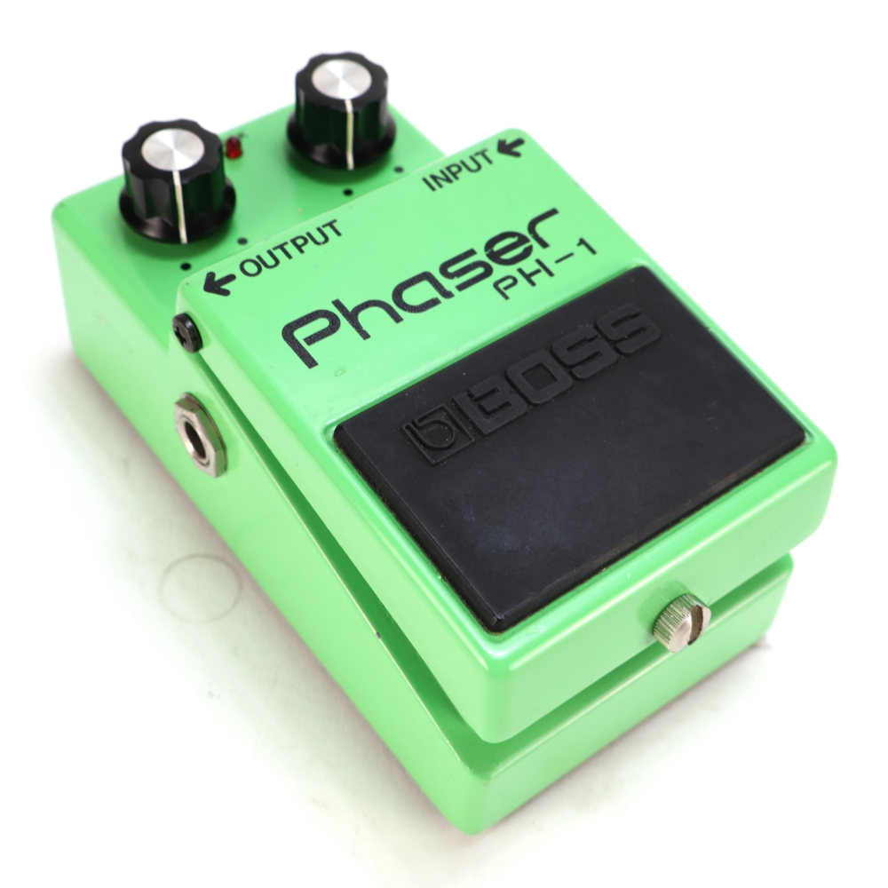 【中古】フェイザー エフェクター BOSS PH-1 Phaser 銀ネジ Made in Japan ギターエフェクター 斜めアングル画像