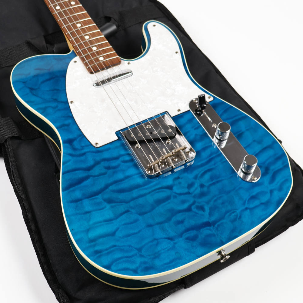 【中古】 エレキギター Fender Japan TL62B-QT TRB Trans Blue 2012年製 Telecaster Custom フェンダージャパン テレキャスター キルトメイプルトップ ボディ画像 