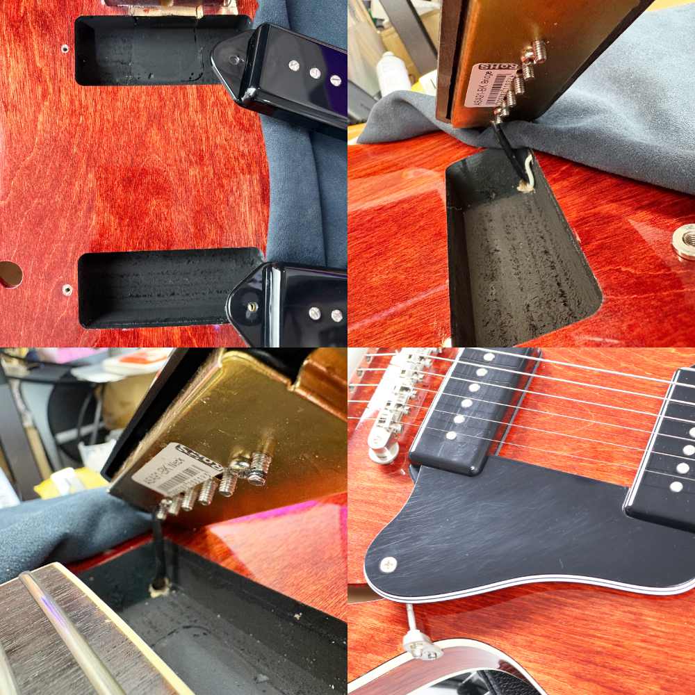 【中古】Seventy Seven Guitars EXRUBATO-STD/S JT AR セミアコ エレキギター 内部