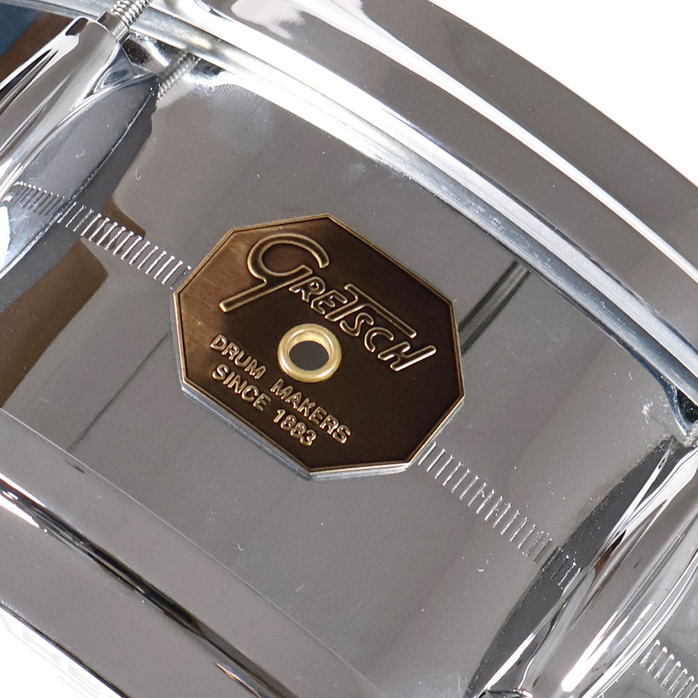 【中古】 スネアドラム グレッチ GRETSCH G-4160 14x5 Chrome Over Brass 台湾製パーツモデル エンブレム