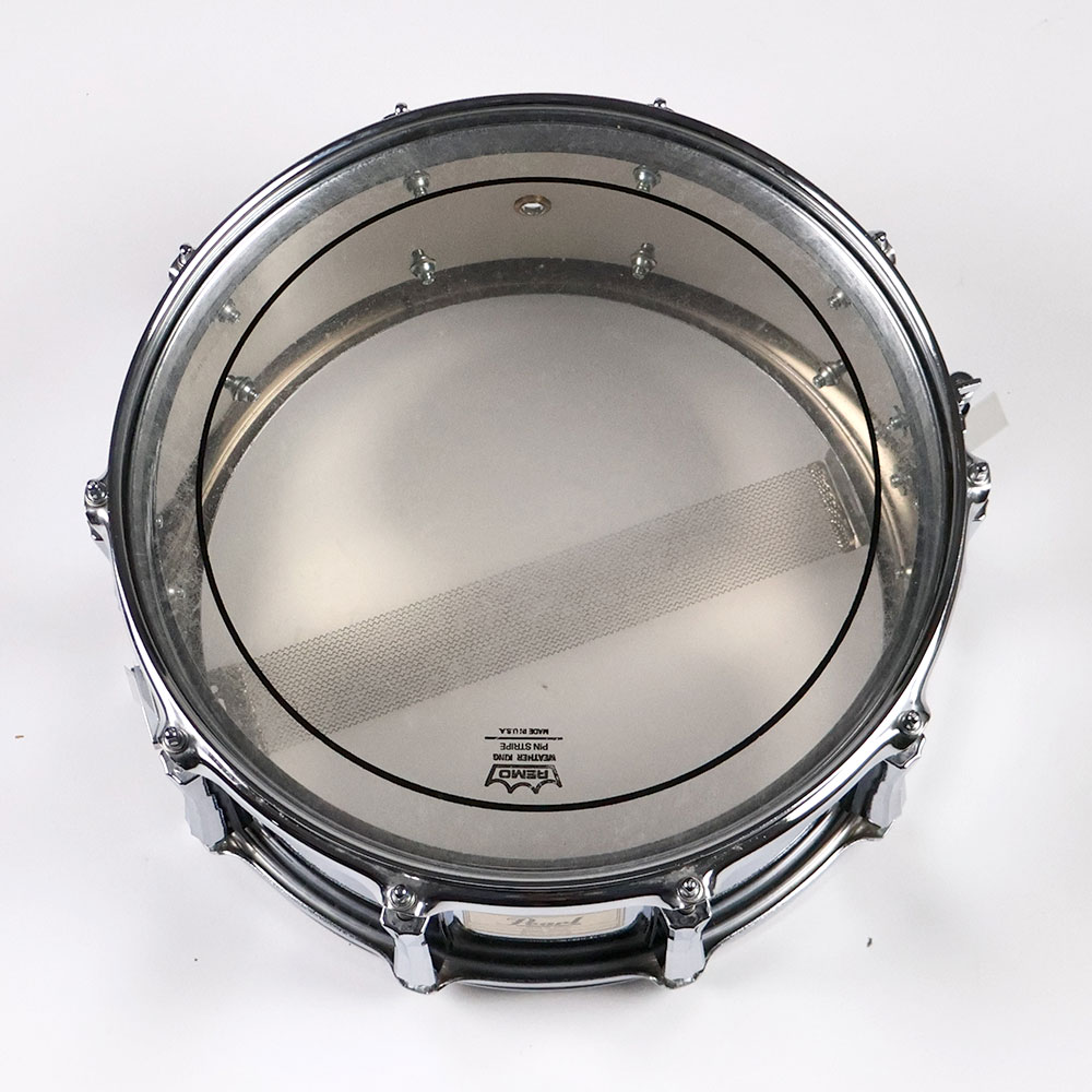 【中古】 スネアドラム パール Pearl Steel shell 14x6.5 スネアドラム Made in Japan 打面