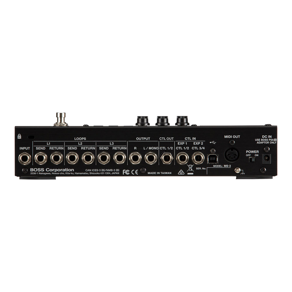 【訳あり】 BOSS MS-3 Multi Effects Switcher マルチエフェクター＆スイッチャーシステム アウトレット 背面