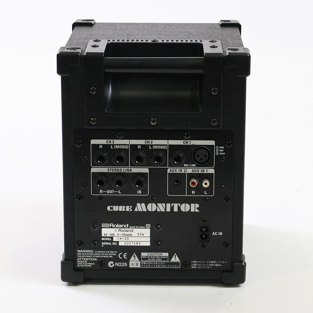 【中古】モニタースピーカー ROLAND CM-30 ポータブルミキシングモニター 背面